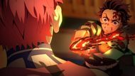 Akaza and Tanjiro as seen in the movie (Image credit: Studio Ufotable)